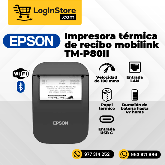 Impresora Térmica De Recibos Epson Mobilink Tm-P80Ii